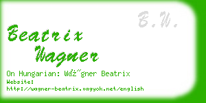 beatrix wagner business card